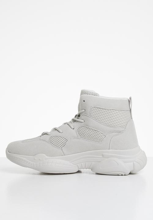 Missguided - High top bubble sole trainers - cream & grey