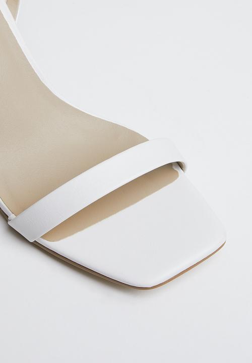 Missguided - Barely there low heel - white