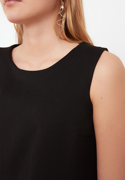 Trendyol - Basic Sleeveless Dress - Black
