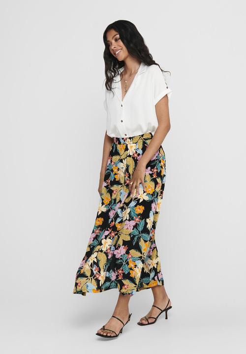 Jacqueline de Yong - Tianna maxi skirt denim - floral