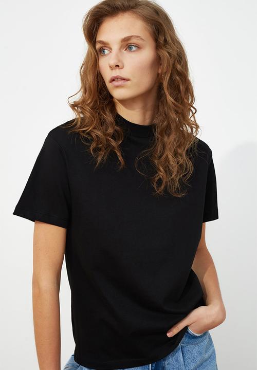 Trendyol - Crew neck 2-pack basic t-shirt - white/black