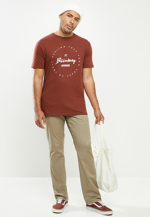Billabong  - Coast to coast tee - burgundy