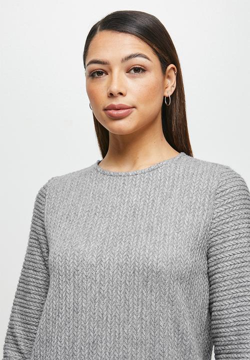 edit - Braided longline tee - grey