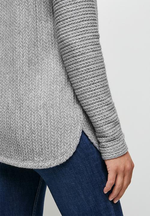 edit - Braided longline tee - grey