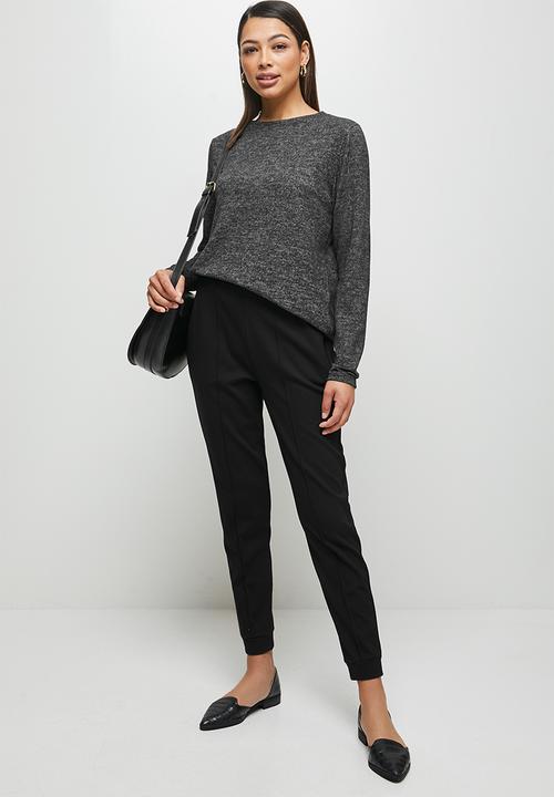edit - Braided longline tee - charcoal