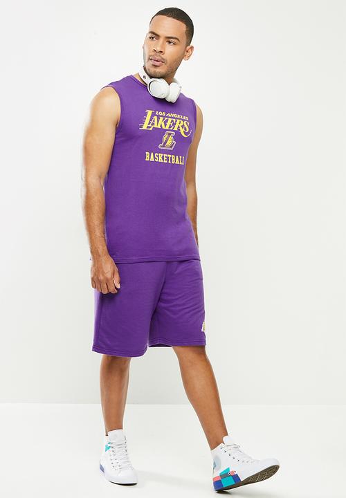 NBA - Lakers purple retro vest (straight hem)  - cotton single jersey - purple