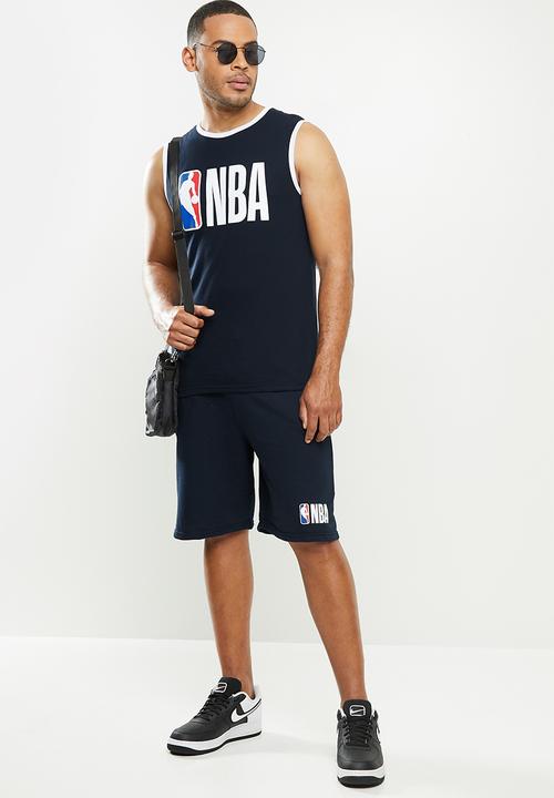 NBA - NBA sleeveless T-shirt (straight hem)  - cotton single jersey - navy