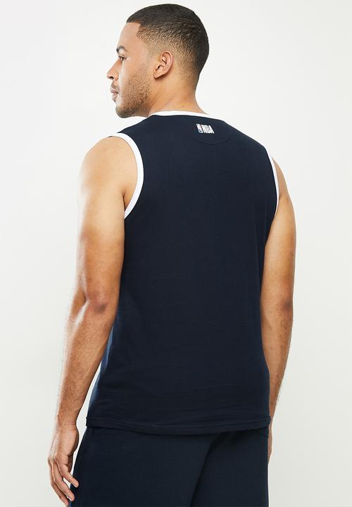 NBA - NBA sleeveless T-shirt (straight hem)  - cotton single jersey - navy