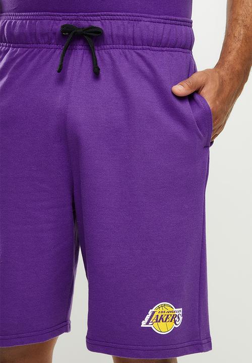 NBA - Laker b/ball retro shorts  - cotton birdseye / surf interest - purple