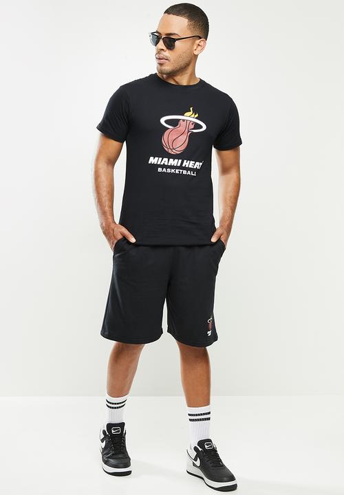 NBA - Miami b/ball retro shorts  - cotton birdseye / surf interest - black