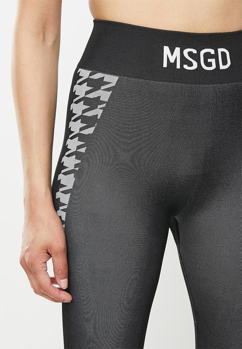 Missguided - Houndstooth seamless legging - black
