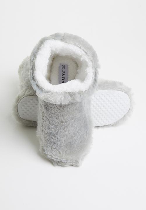 Jada - Fluffy slipper boot - grey