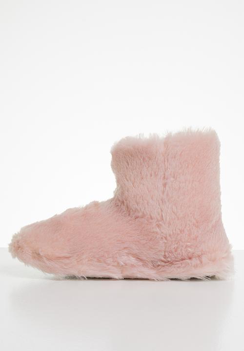 Jada - Fluffy slipper boot - pink