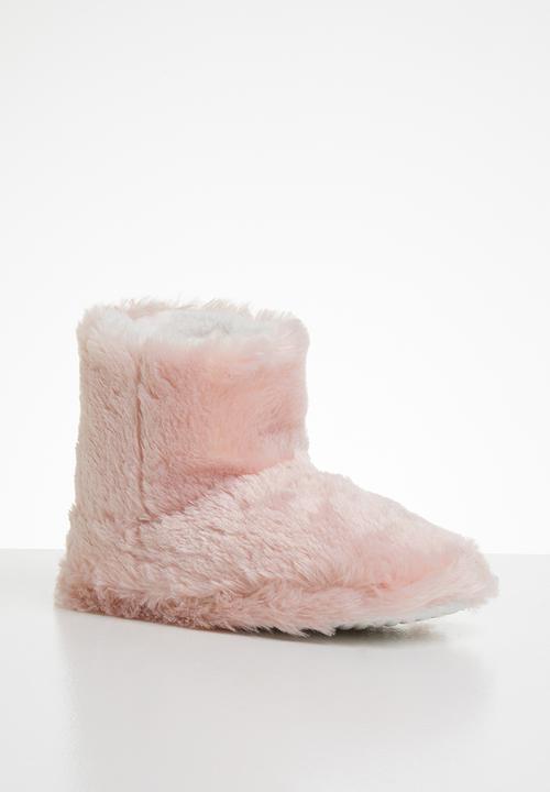 Jada - Fluffy slipper boot - pink