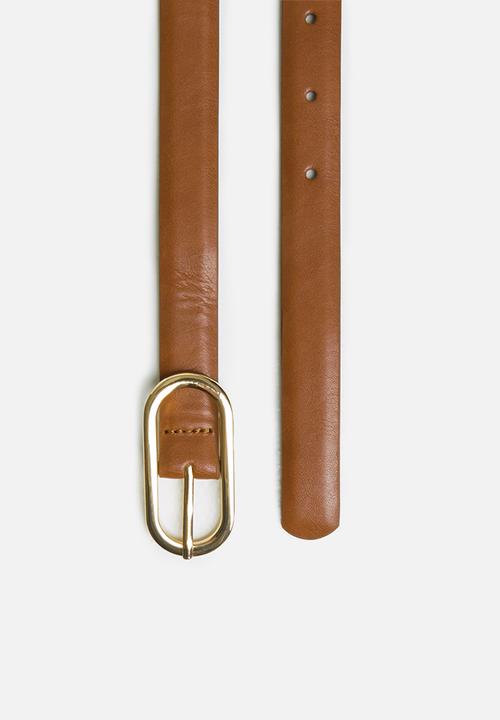 MANGO - Belt go - brown