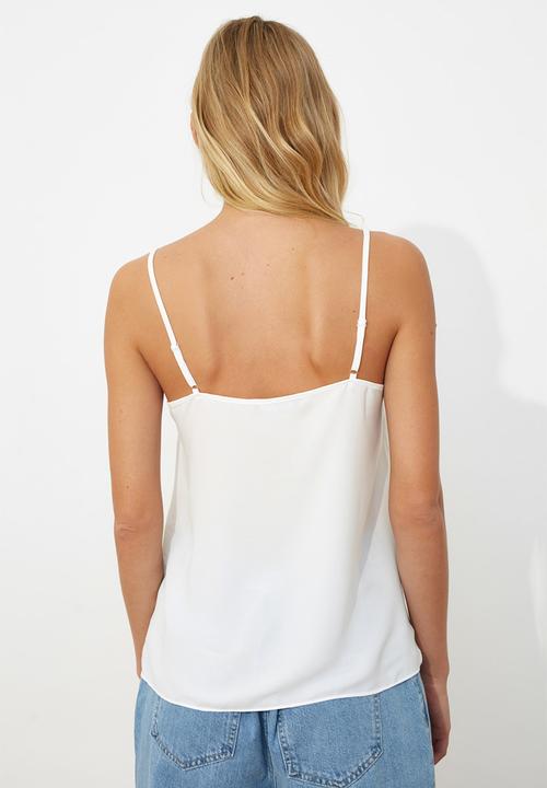 Trendyol - Ekru lace detailed cami - ecru