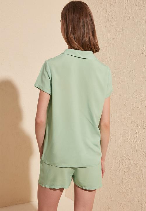 Trendyol - Woven pajamas set - mint