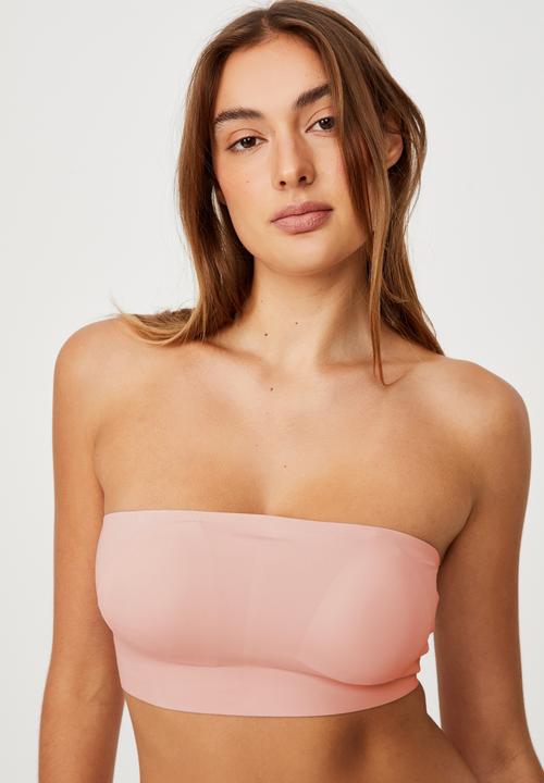 Cotton On - Invisible bonded bandeau - marshmellow pink