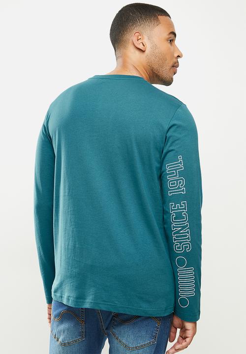 JEEP - Dawson long sleeve graphic tee - blue