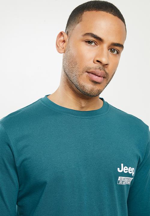 JEEP - Dawson long sleeve graphic tee - blue
