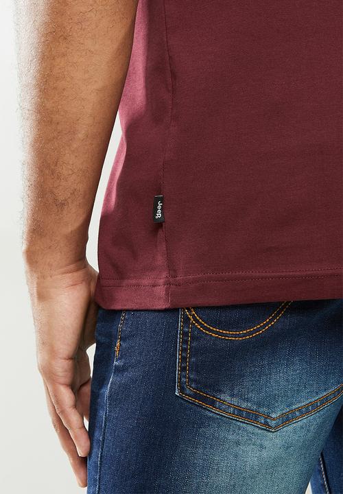 JEEP - Men's logo short sleeve tee - burgundy 