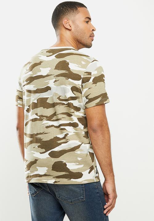 JEEP - Ezra short sleeve graphic tee - stone