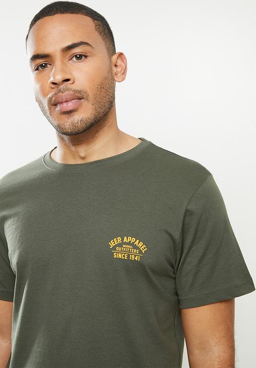 JEEP - Derek short sleeve graphic tee - olive