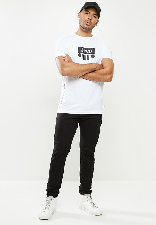 JEEP - Archie short sleeve logo tee - white