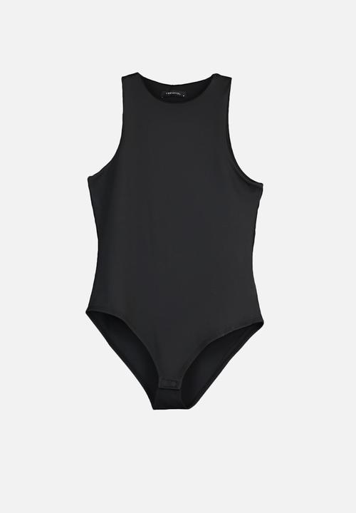 Trendyol - Siyah snap fastener knitted body - black