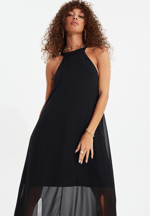 Trendyol - Siyah slit dress - black