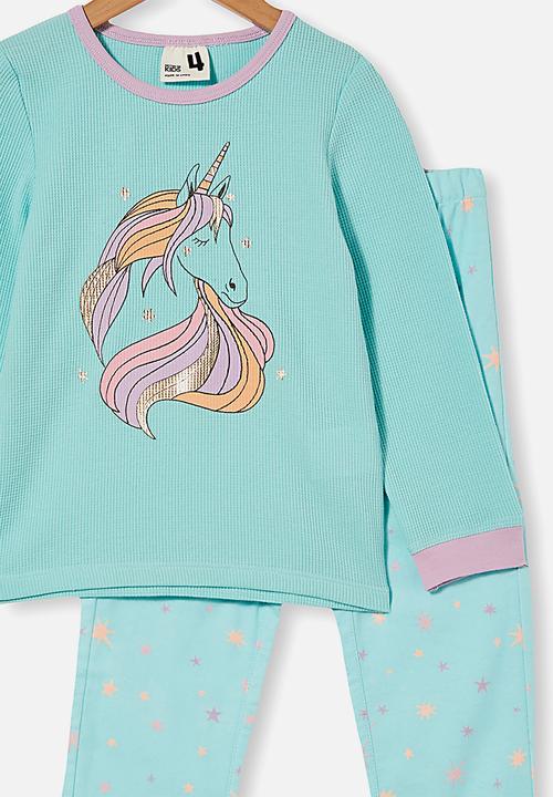 Cotton On - Edith long sleeve pyjama set - dream blue