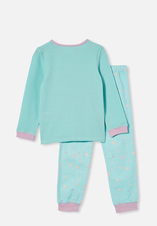 Cotton On - Edith long sleeve pyjama set - dream blue