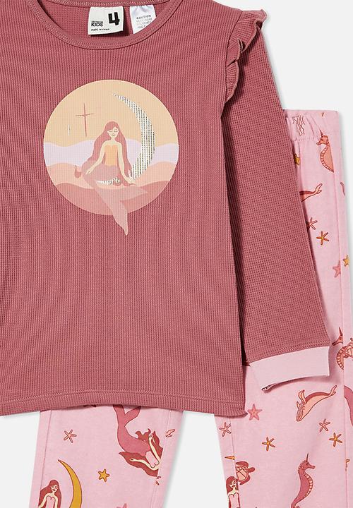 Cotton On - Edith long sleeve pyjama set - very berry