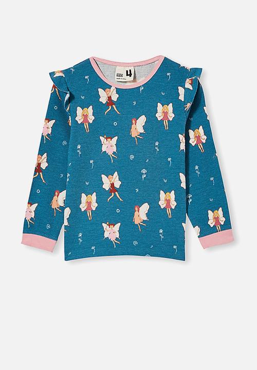 Cotton On - Edith long sleeve pyjama set - teal storm