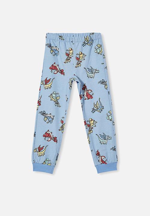 Cotton On - Noah long sleeve pyjama set - frosty blue