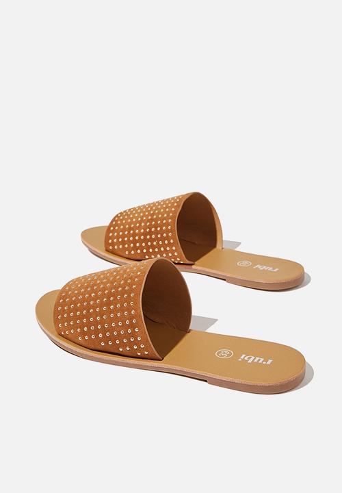 Cotton On - Carrie minimal slide  - gold studded