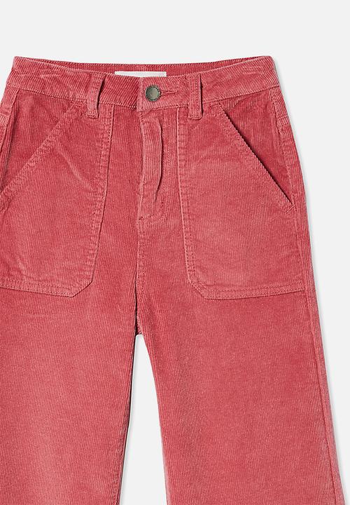 Free by Cotton On - Elka wide leg jean - very berry cord