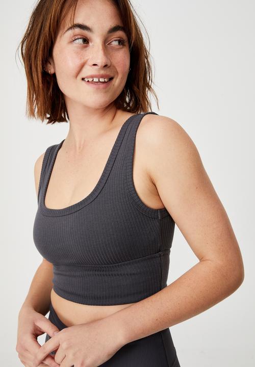 Cotton On - Rib texture vestlette - pewter grey