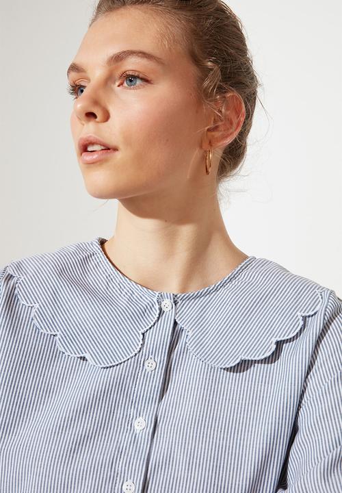 Trendyol - Mavi collar detailed shirt - blue