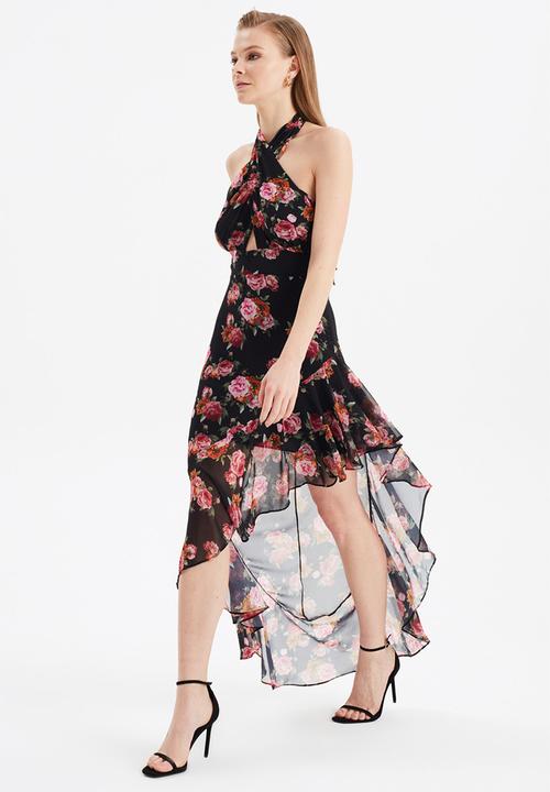 Trendyol - Collar detailed evening dress - multi