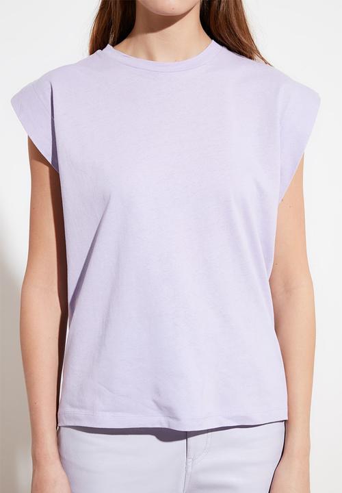 Trendyol - Sleeveless Basic Knit T-Shirt - Lilac