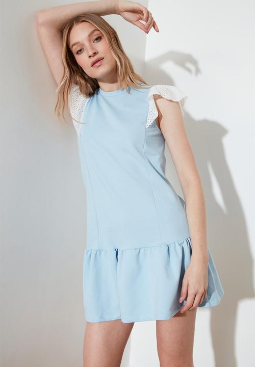 Trendyol - Mavi lace detailed dress - light blue