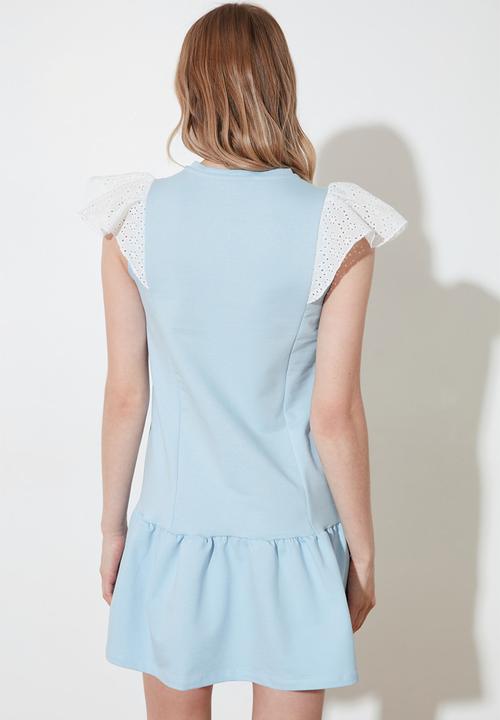 Trendyol - Mavi lace detailed dress - light blue