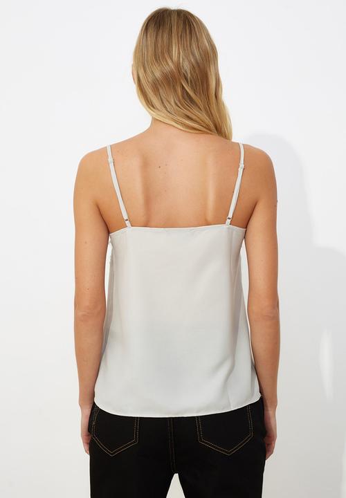 Trendyol - Gri lace detailed cami - grey