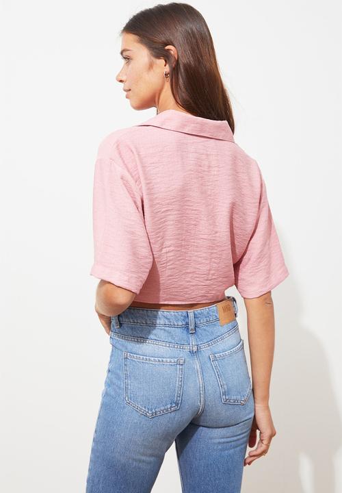 Trendyol - Crop shirt - rose