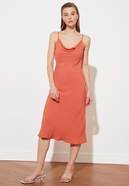 Trendyol - Tile strap dress - orange