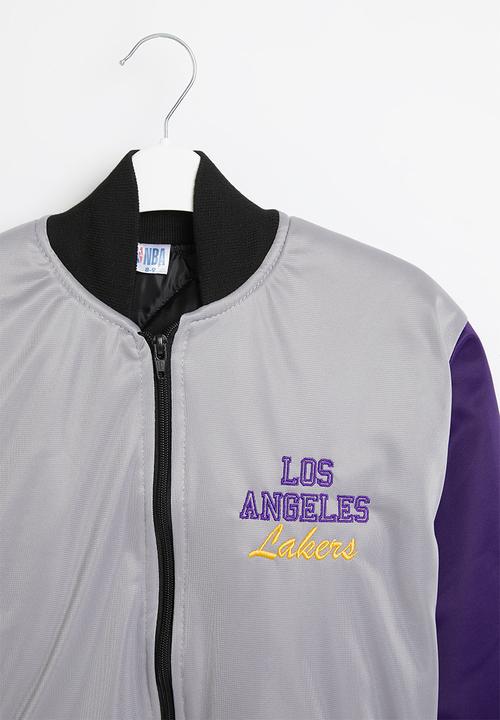 NBA - Lakers icon logo bomber jacket - grey & purple