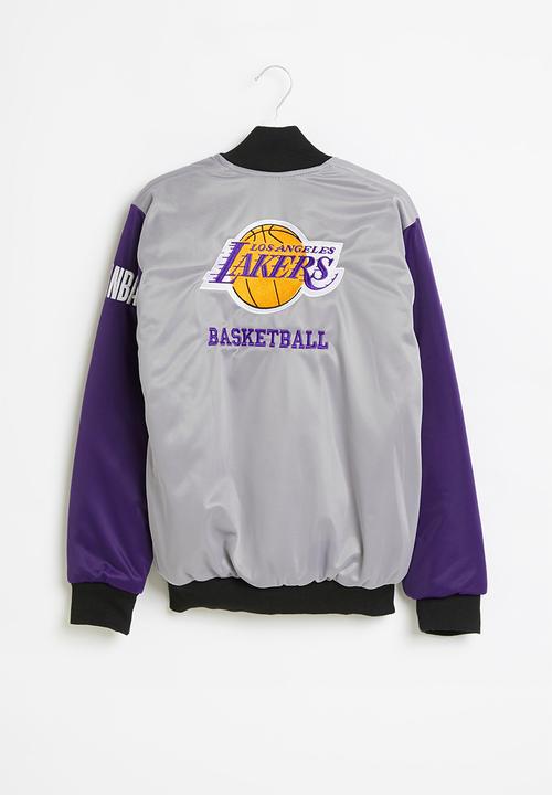 NBA - Lakers icon logo bomber jacket - grey & purple