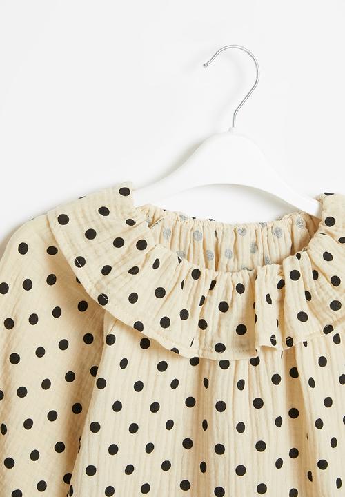 Pop Candy - Girls polka dot blouse - off white 