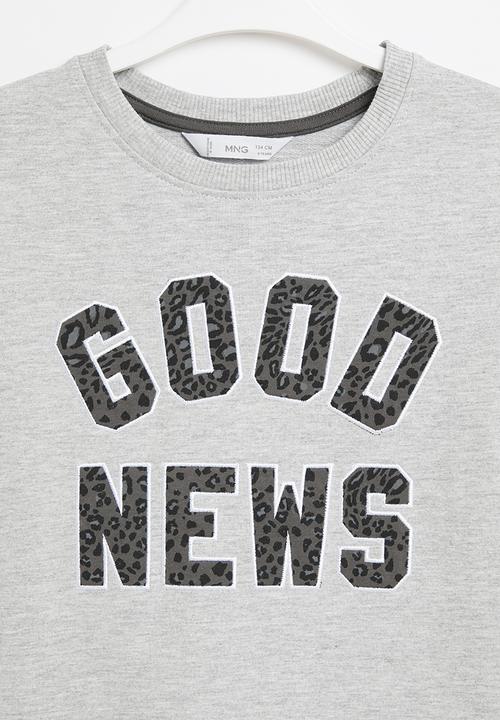 MANGO - Sweatshirt bisous - grey 